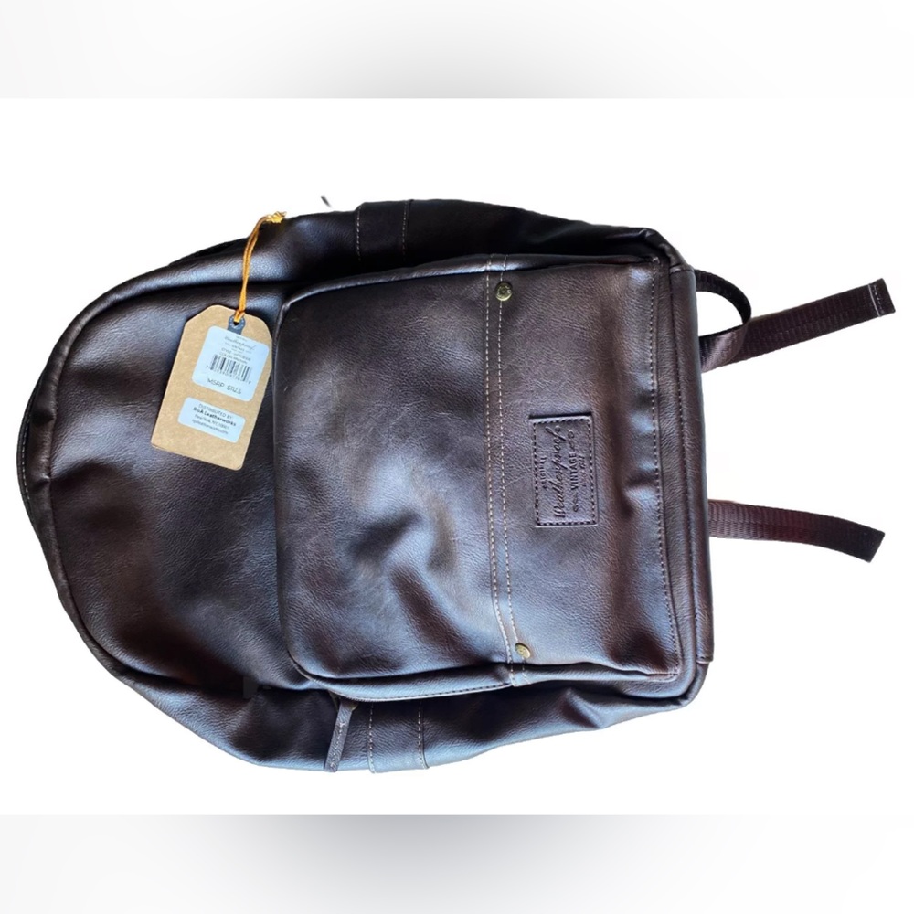 original weatherproof vintage since 1948 book bag brown